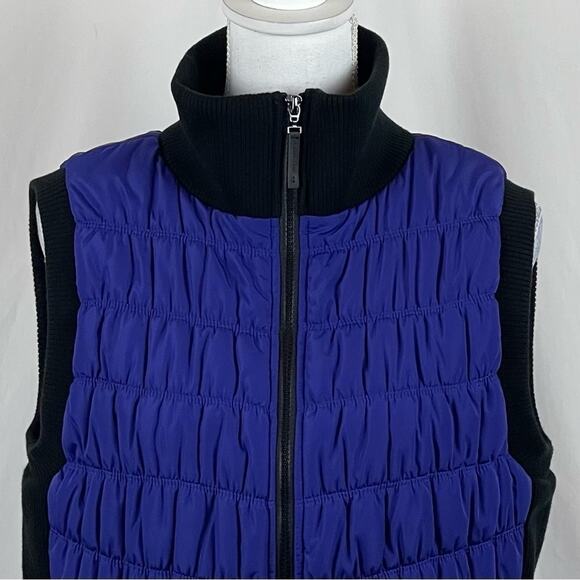 Calvin Klein Cobalt Blue & Black GorpCore Quilted Zippered Vest NWT Size L - Picture 2 of 12